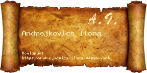 Andrejkovics Ilona névjegykártya